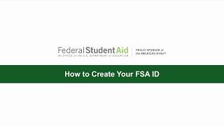 Como crear un FSA ID / How to create an FSA ID