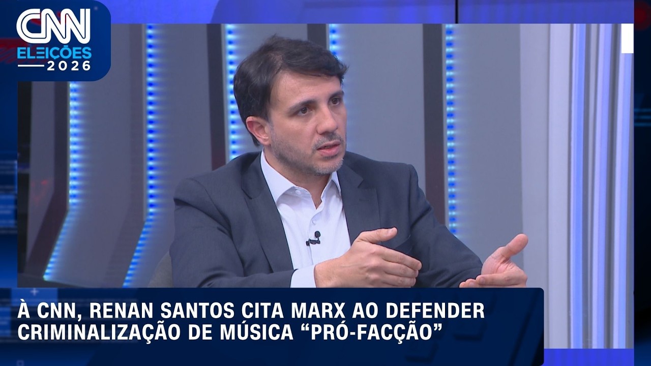 Renan Santos cita à CNN Karl Marx ao defender criminalização de música pró-facção | CNN ELEIÇÕES