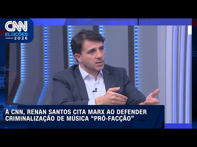 Renan Santos cita à CNN Karl Marx ao defender criminalização de música pró-facção | CNN ELEIÇÕES