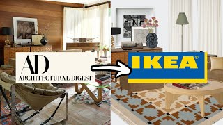 How to Transform IKEA Into a Designer Living Room (DIY Hacks Inspired by AD Tours)