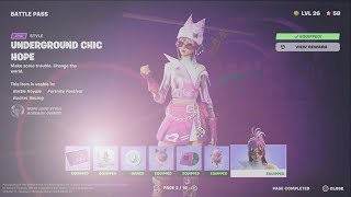 How to Unlock Underground Chic Hope Skin Style in Fortnite | Battle Pass Page 2