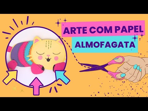 Fazendo a Almofagata com papel colorido - Casa Mágica da Gabby - Arte com Papel