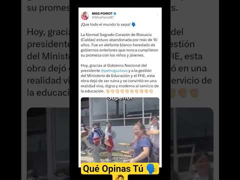 Educación En Riosucio Caldas Gustavo Petro Si Trabaja Para Los Jóvenes De Colombia