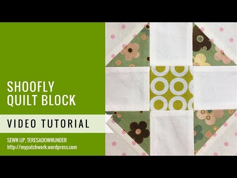 Shoofly quilt block - Mysteries Down Under quilt - video tutorial Video
