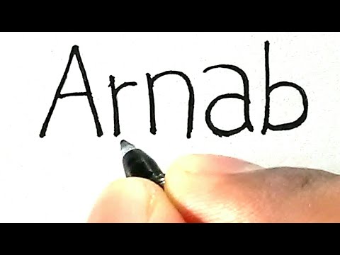 Goswami, How to Turn word ARNAB into Arnab Goswami Drawing