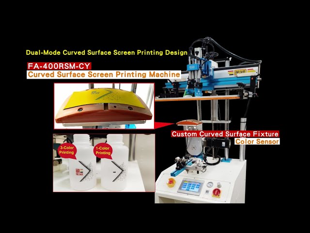 Servo-Driven Rotary Screen Printing Machine-(With Color Sensor Registration & Custom Fixtures)-FA-400RSM-CY