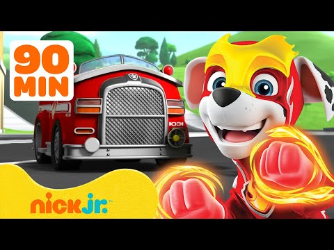 PAW Patrol Marshall's Mighty Rescues! ????‍???? 90 Minute Compilation | Nick Jr.