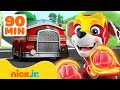 PAW Patrol Marshall's Mighty Rescues! 👩‍🚒 90 Minute Compilation | Nick Jr.