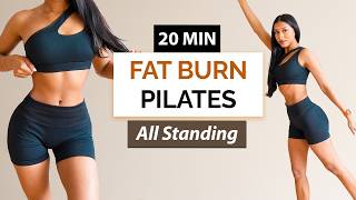 20 MIN STANDING PILATES Workout | Low Impact HIIT & Full Body Tone (No Equipment)