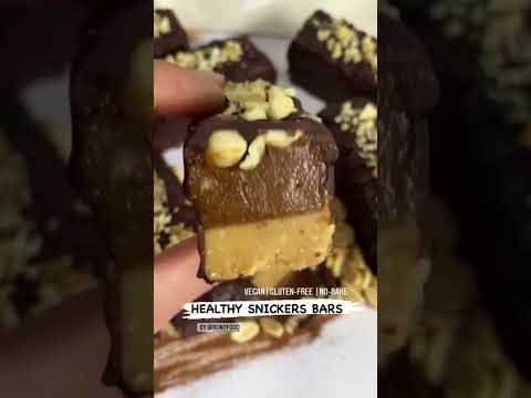 Best HEALTHY SNICKERS BARS vegan, gluten free, no bake 😍🍫