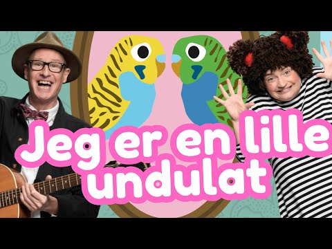 Se Popsi og Krelle synge, danse og fagte til børnesangen 'Jeg er en lille undulat'