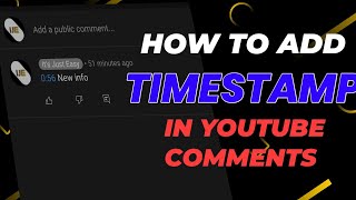 How to add timestamp on YouTube comments | it