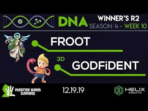 DNA S4:W10 - FROOT (Palutena) Vs. 3D | GODFiDENT (Lucas, Sheik) - Winner's R2
