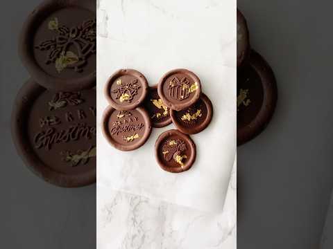 Gold foil chocolate seals. Yay or nay? Day 10 of 12 Days of Holiday Wax Seals 🎄