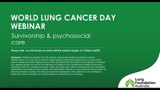 Lung Cancer: Survivorship and Psychosocial Care