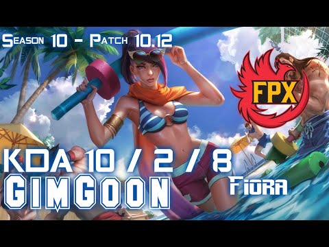 FPX GimGoon FIORA vs MORDEKAISER Top - Patch 10.12 KR Ranked