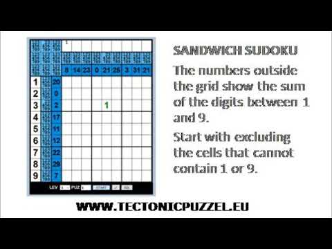 Sandwich Sudoku - Between 1 & 9 Sudoku (puzzle 1)