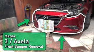 Mazda 3 / Axela Front Bumper Removal