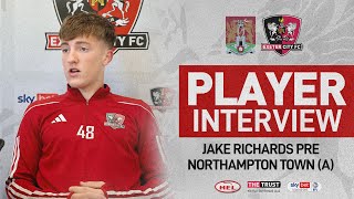 Jake Richards looking like he belongs in the Exeter City first team