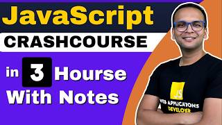🚀🔥 JavaScript Crash Course (2024) | Hindi | Notes | Certificate