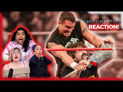 Getting Hardcore w/ Randy Orton vs Cactus Jack | The Girls React to @WWE Backlash 2004!!