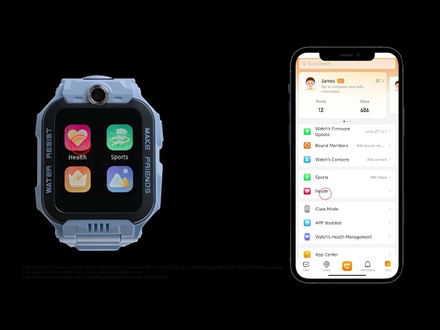 Imoo Z7 4G GPS Videollamada Doble Cámara Azul Resistencia Agua IPX8 Control Parental video