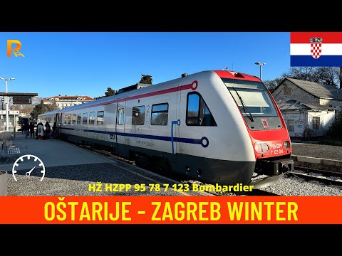 Cab Ride Split - Zagreb (Part 3) from Oštarije (Croatian Railways) train drivers view 4K