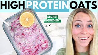 My *NEW* High Protein Raspberry Overnight Oats!