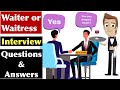 Waiter or Waitress Interview Questions & Answers | Top 20 Waiter or Waitress Job Interview | RPS