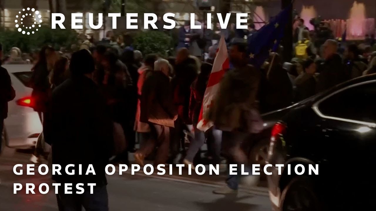 LIVE: Opposition supporters protest Georgia's disputed election results