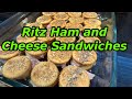 A Perfect Snack Ritz Ham And Cheese Sandwiches Twisted Mikes