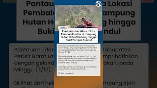 Penampakan dari Atas Lokasi Pembalakan Liar di Lampung, Kapolda: Kalau Ilegal Kita Tindak Tegas!