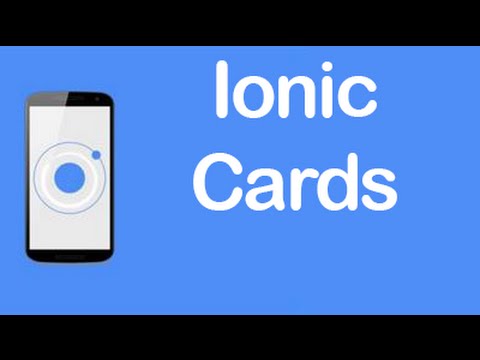 Ionic CSS Components Cards