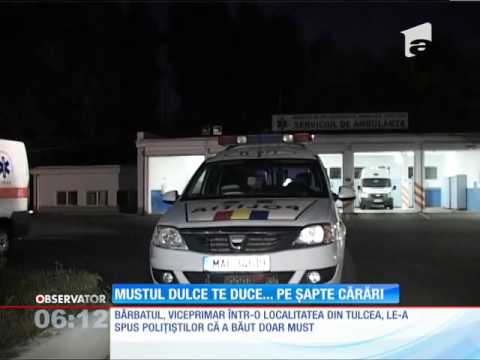 Un viceprimar a mers in zig zag , cu maşina, după ce a scăpat la butoiul cu must