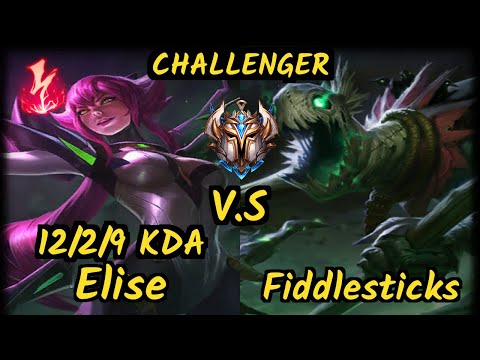 4LaN (ELISE) vs FIDDLESTICKS - 12/2/9 KDA JUNGLE CHALLENGER GAMEPLAY - BR