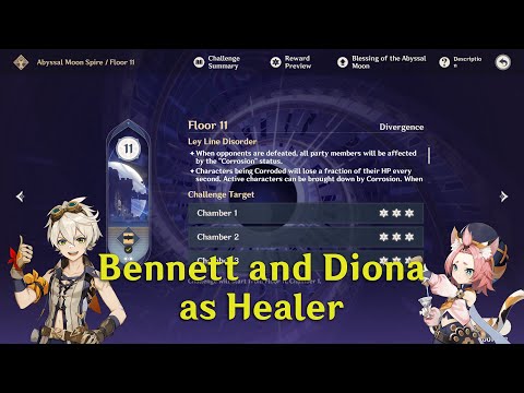 New 2.1 Spiral Abyss Corrosion Floor 11 9 Stars - Genshin Impact