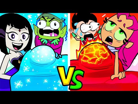 Hot vs Cold  Funny Pregnancy Situations - Funny Teen Titans go cartoon story