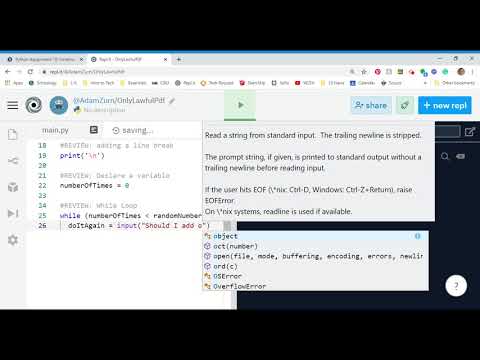 Python Assignment Incremental Counters Video Notes