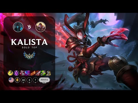Kalista Top vs Jayce - NA Challenger Patch 13.1