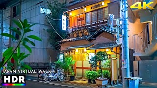 Sunset to Night Walk: Tokyo Morishita to Ningyocho, Japan • 4K HDR
