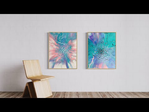 Gorgeous Pastel Colors- Fluid Art/Acrylic Pouring @Sheleeart Bloom Technique