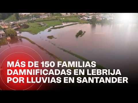 Más de 150 familias damnificadas en Lebrija por las lluvias en Santander