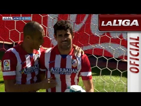 Gol de Diego Costa (1-0) en el Atlético de Madrid - Celta de Vigo - HD