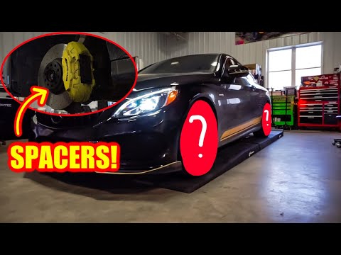 INSTALLING H&R WHEEL SPACERS ON MY C43 AMG!! *NEW MOD*
