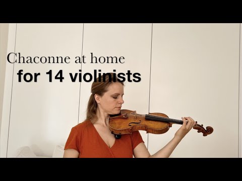 Chaconne at Home for 14 violinists