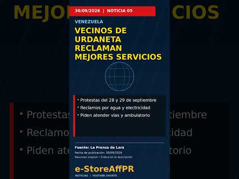 Vecinos de Urdaneta reclaman mejores servicios | Venezuela #Shorts