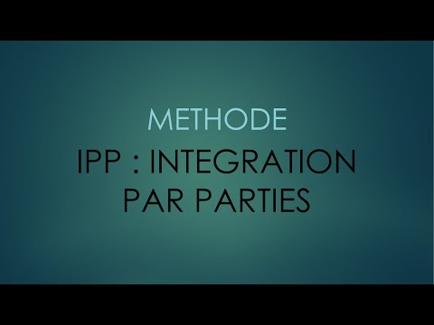 Méthode - Intégration par parties (IPP)
