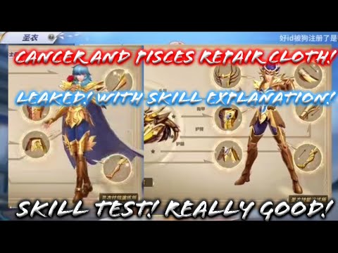 Saint Seiya: Awakening - Leaked Pisces Aphrodite and Cancer Deathmask Repair Cloth Skill Explanation