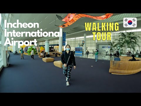 Explorando o Aeroporto Internacional de Incheon na Coreia do Sul | Passeio a pé por Astig