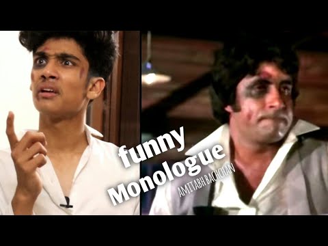 Amar Akbar Anthony movie || amitabh bachchan talking to mirror Monologue || funny monologue